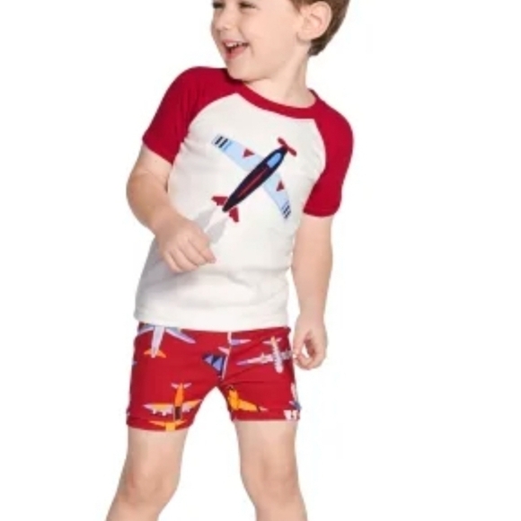 Airplane PJs Short Sleeve Shirt Shorts PJs - Picture 1 of 1